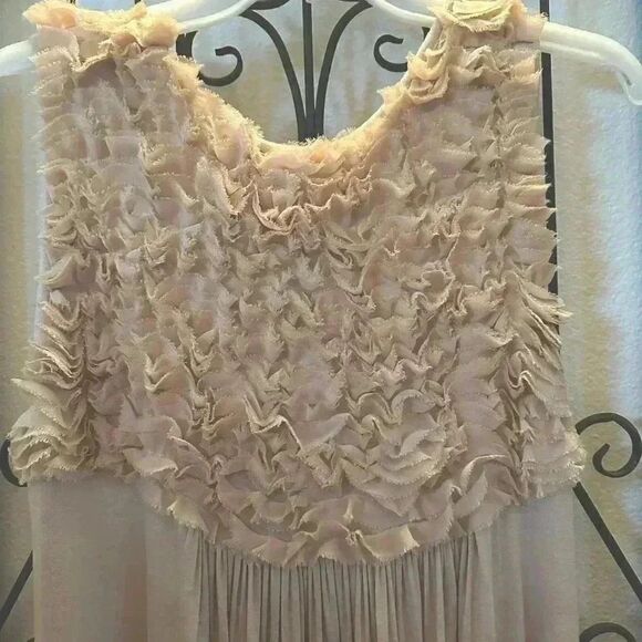 Vintage dress from Japan. Cotton/jersey with delicate ruching on bodice. - Picture 5 of 7